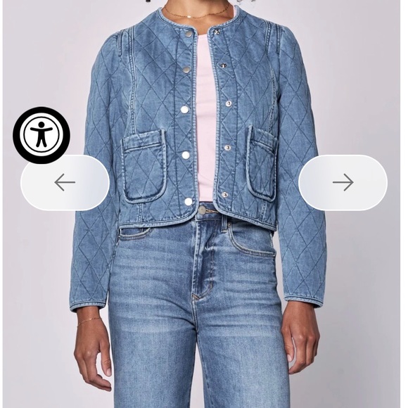 Dear John Light Blue Quilted Jacket - Picture 7 of 7